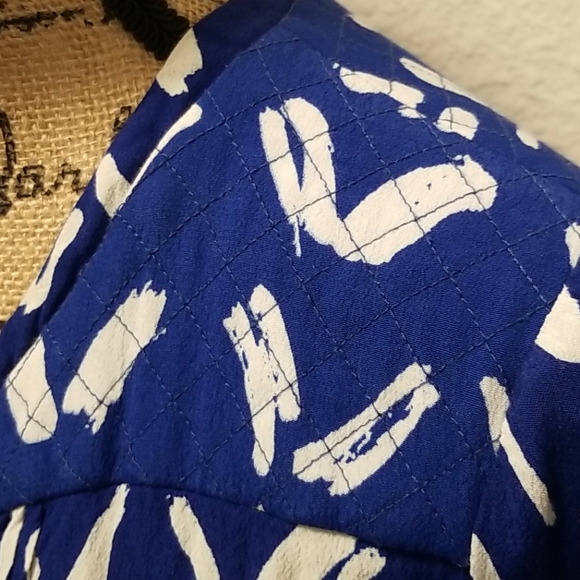 Anthropologie Blue Drop Waist Dress - Picture 6 of 8